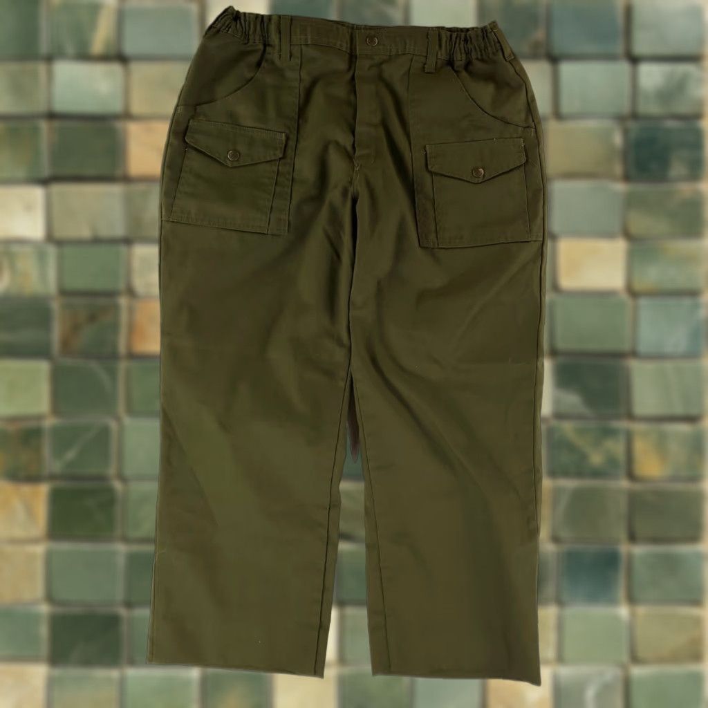 Vintage VINTAGE Boy Scouts America BSA Pants Cargo Green Olive Men's 36 (34-36x26 Actual) Mens Size US 31 - 1 Thumbnail