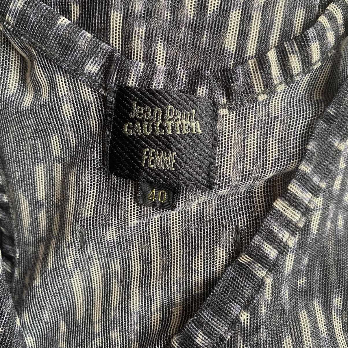 Jean Paul Gaultier Degrade Stripe Sheer Mesh Maxi Dress Size M / US 6-8 / IT 42-44 - 6 Thumbnail