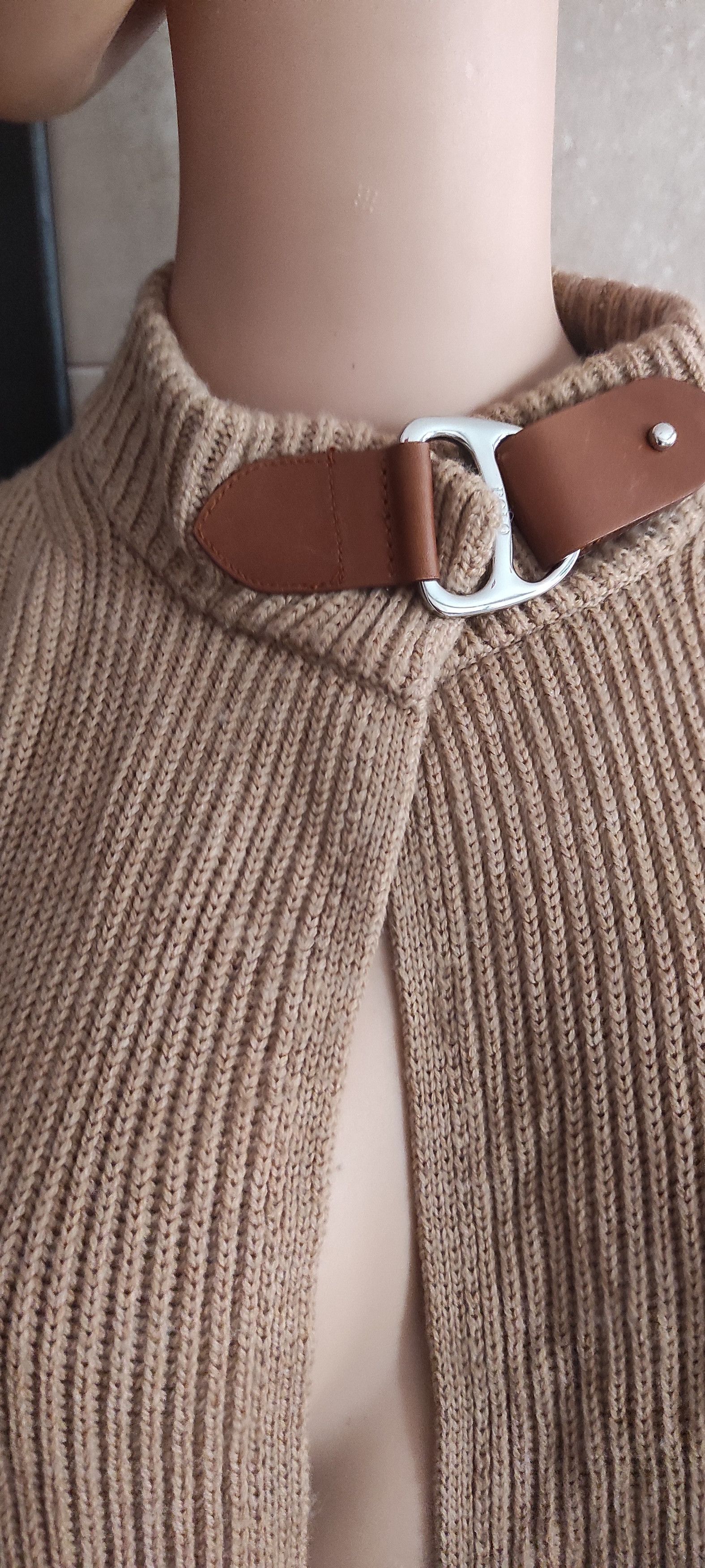 Polo Ralph Lauren Polo Ralph Lauren Wool Knit Cape Cardigan Leather Buckle Size M / US 6-8 / IT 42-44 - 4 Thumbnail