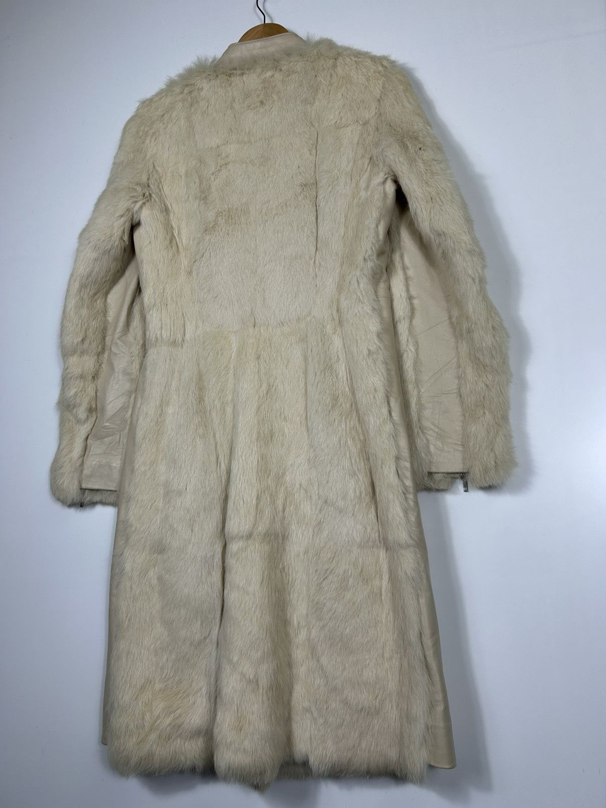 Sagafurs 🔥 Ines Et Marechal Rabbit Fur Real Leather Long Jacket Size S / US 4 / IT 40 - 20 Thumbnail
