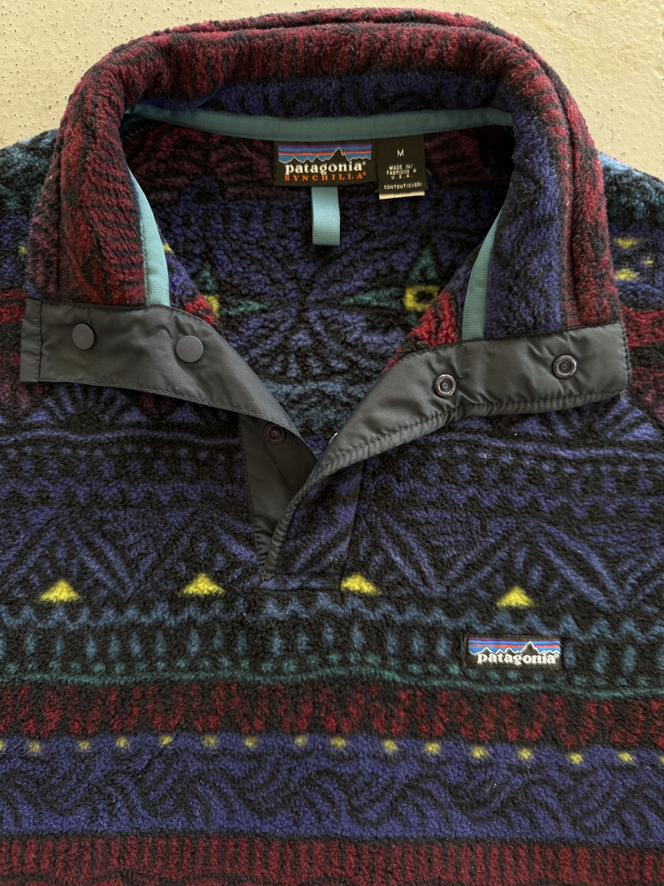 Patagonia PATAGONIA Fall 97 Synchilla Snap T Tradewinds Blueberry RARE Size US M / EU 48-50 / 2 - 3 Thumbnail