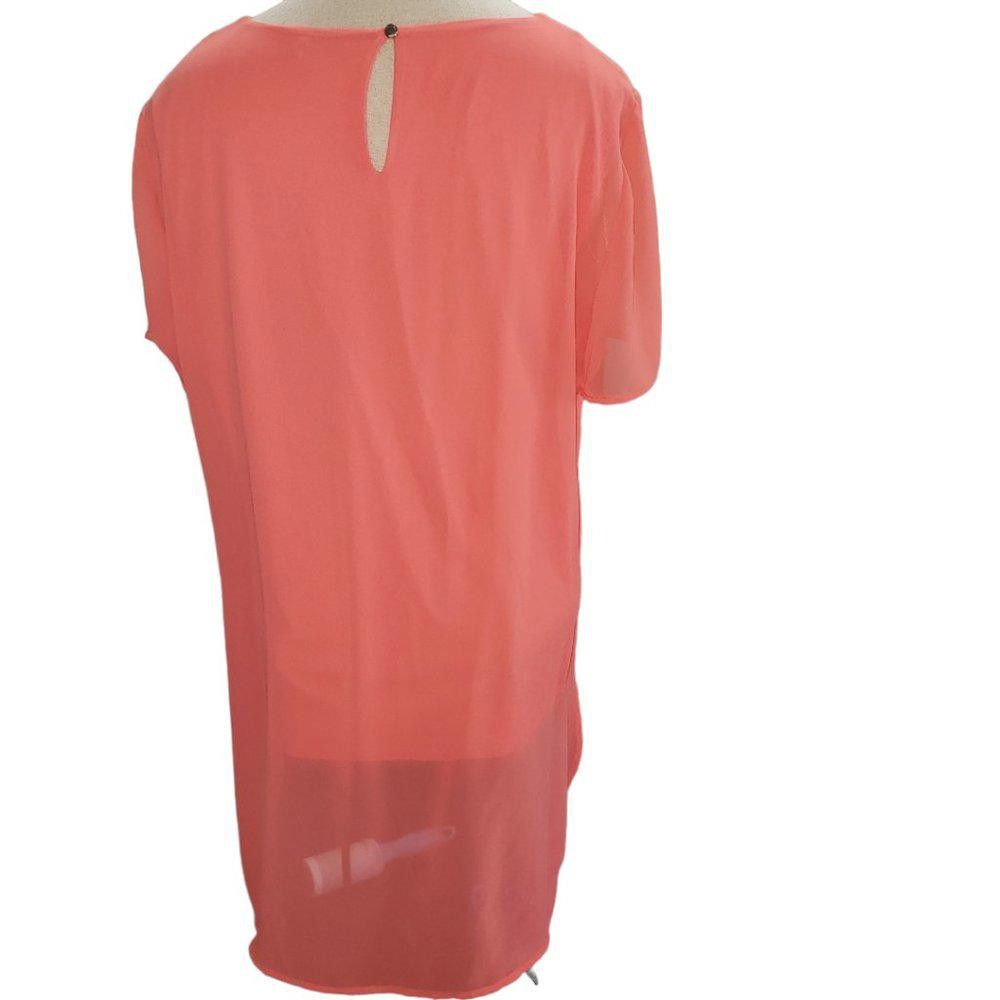 Vince Camuto CT494 Vince Camuto Persimmon High Low Crew Neck Blouse L Size L / US 10 / IT 46 - 3 Thumbnail