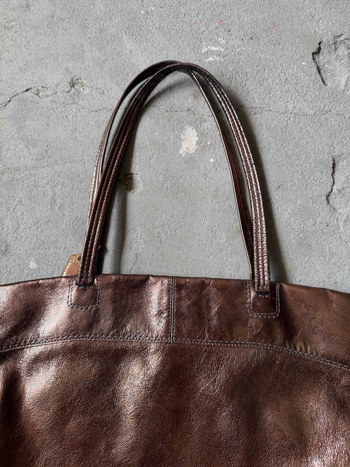 Coach Coach Julia Op Art Tote Bag Metallic Gold Size ONE SIZE - 7 Thumbnail