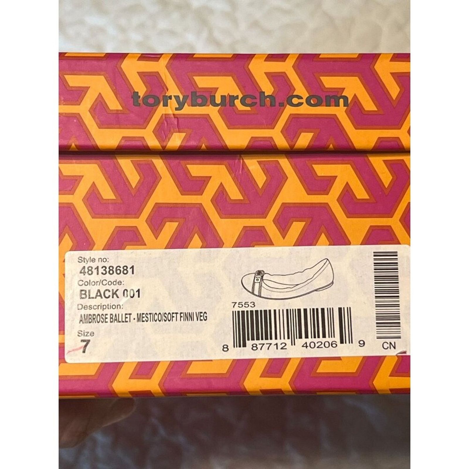Tory Burch TORY BURCH Ambrose Ballet Flats Leather Camel Black Gold 7 B Size US 7 / IT 37 - 11 Thumbnail