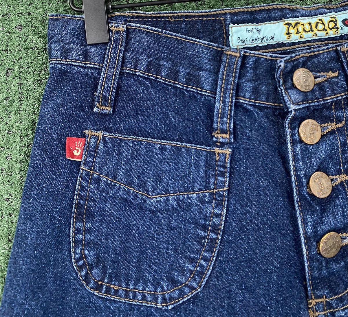 Other VTG 90's Mudd Button Fly Bellbottom Flare Denim Jeans 28” Size 28" / US 6 / IT 42 - 6 Thumbnail