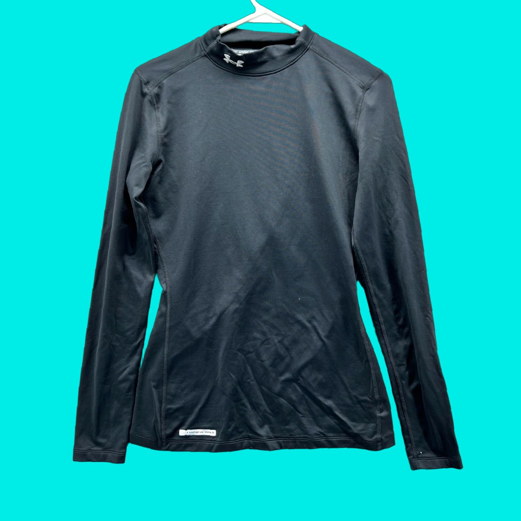 Under Armour Under Armour Sweatshirt Mens Medium Black Compression Coldgear Fitted Knit UA Shirt Pullover Slim Knit Size US M / EU 48-50 / 2 - 1 Thumbnail