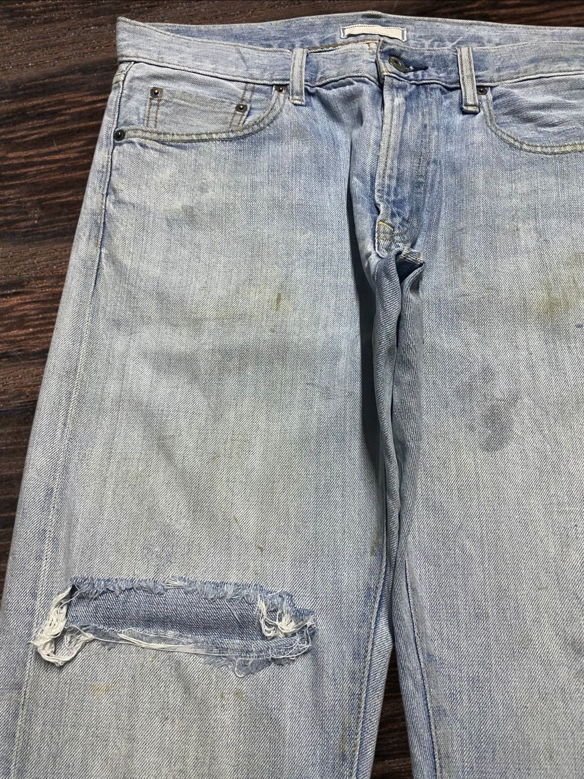 Japanese Brand Vintage Japanese Brand Uniqlo Light Wash Distressed Loose Size US 34 / EU 50 - 7 Thumbnail