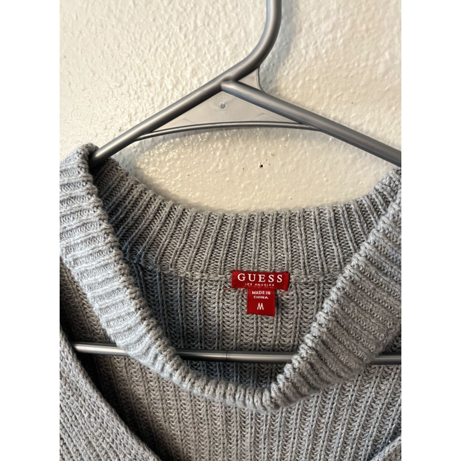 Guess VINTAGE GUESS Blue Open V-Neck Sweater Shirt Womens M Blue Open Zips Sleeve Pullover Size M Size M / US 6-8 / IT 42-44 - 2 Thumbnail