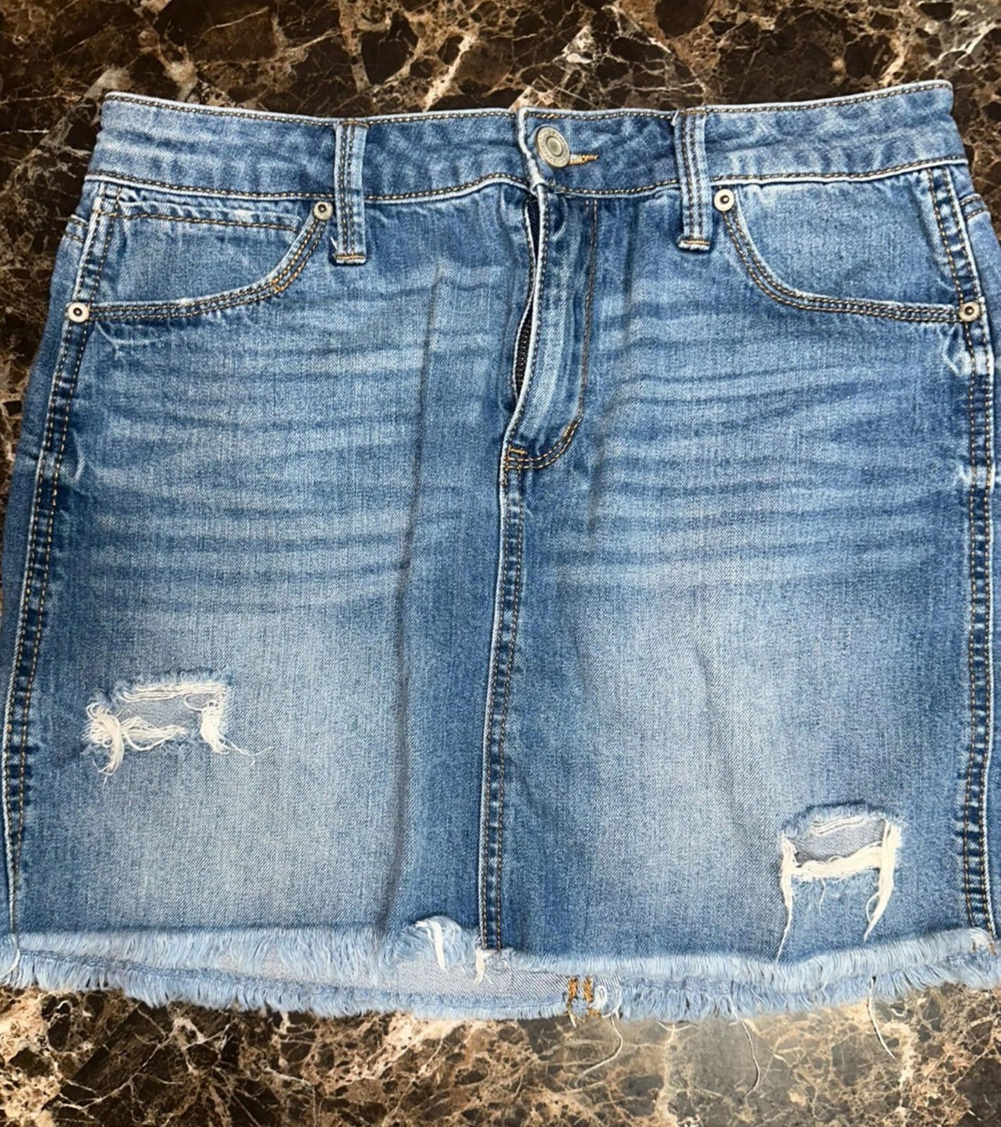 Steve Madden Vintage MUDD Jean Skirt – Size 11 Y2K Grunge Distressed Mini Size M / US 6-8 / IT 42-44 - 1 Thumbnail