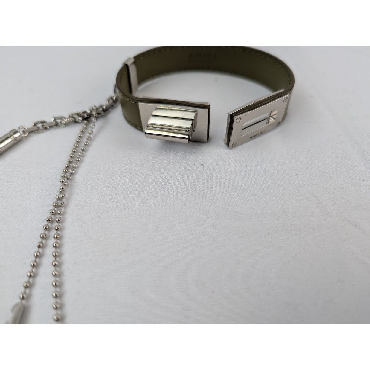 Amiri o1rshd1 Q:2 / Size: OS / Pebbled Jax Bracelet Military Green Size ONE SIZE - 6 Thumbnail