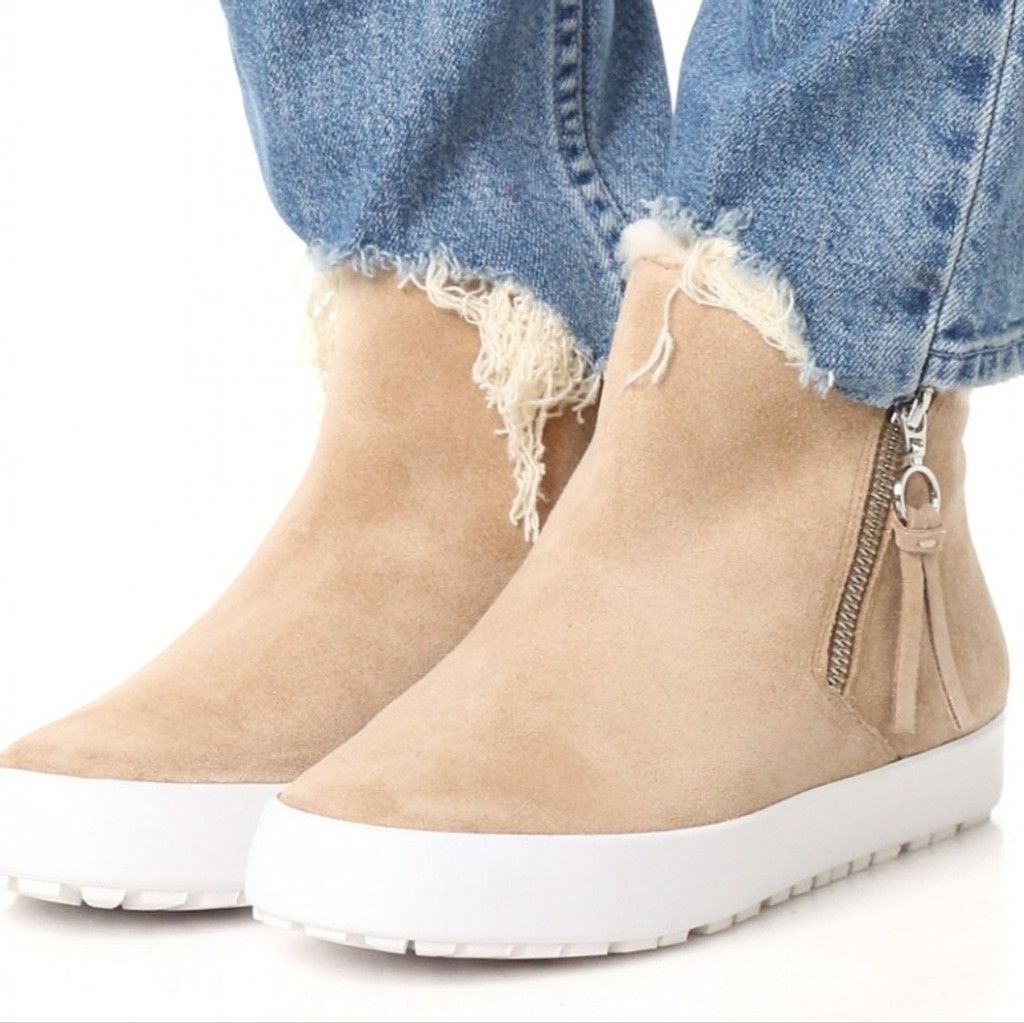 Rebecca Minkoff Rebecca Minkoff Shelly Sherpa cowhide leather tan boots 7 Size US 7 / IT 37 - 1 Thumbnail
