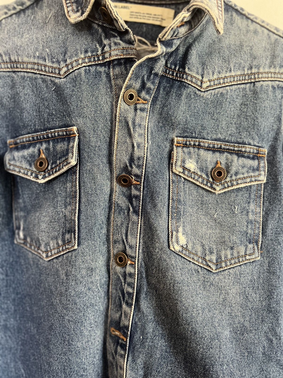 Off-White Off white Temperature Denim Jacket Size US M / EU 48-50 / 2 - 5 Thumbnail