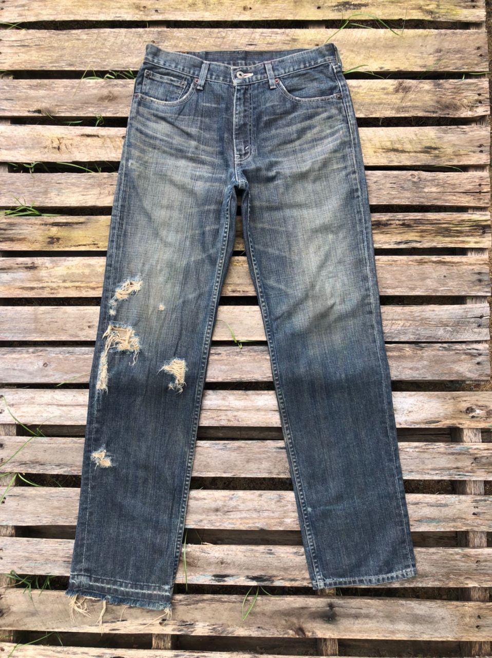 Levi's × Vintage Vintage Levi's 502 Denim Jeans Distressed Size US 31 - 1 Thumbnail