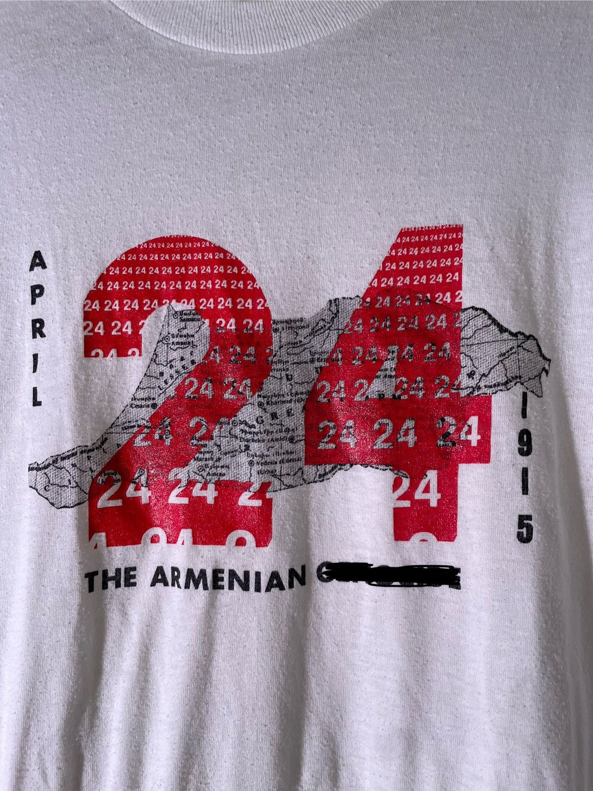 Vintage 80’s 90’s VTG Vintage Armenian History April 1915 Retro Tee Size US M / EU 48-50 / 2 - 5 Thumbnail