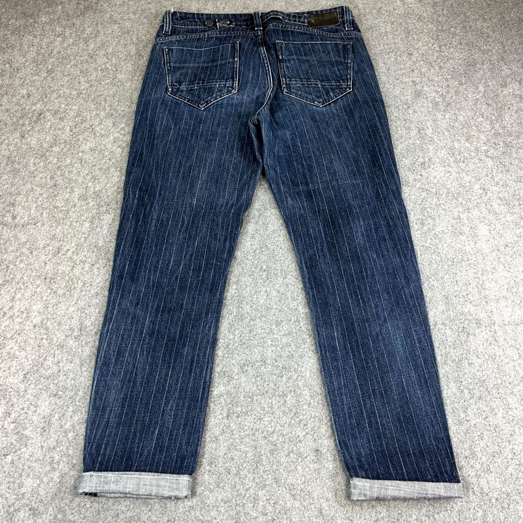 G-Star G-Star Womens Boyfriend Jeans 27 32 Cuffed Dark Blue Midge Saddle Jeans Size 27" / US 4 / IT 40 - 2 Thumbnail