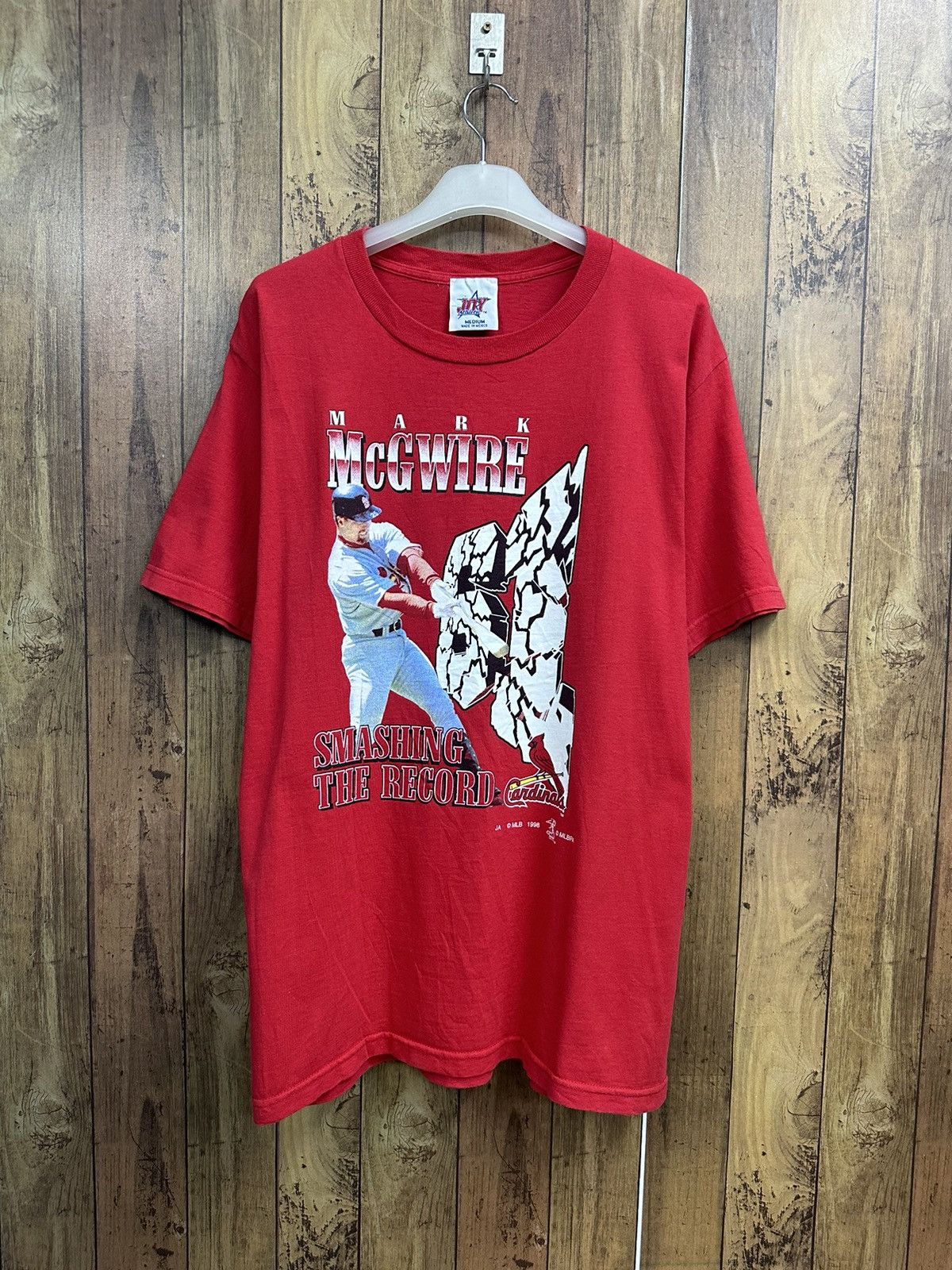 MLB Vintage MLB Mark Mc Gwire Smashing The Record A534 Size US M / EU 48-50 / 2 - 1 Thumbnail