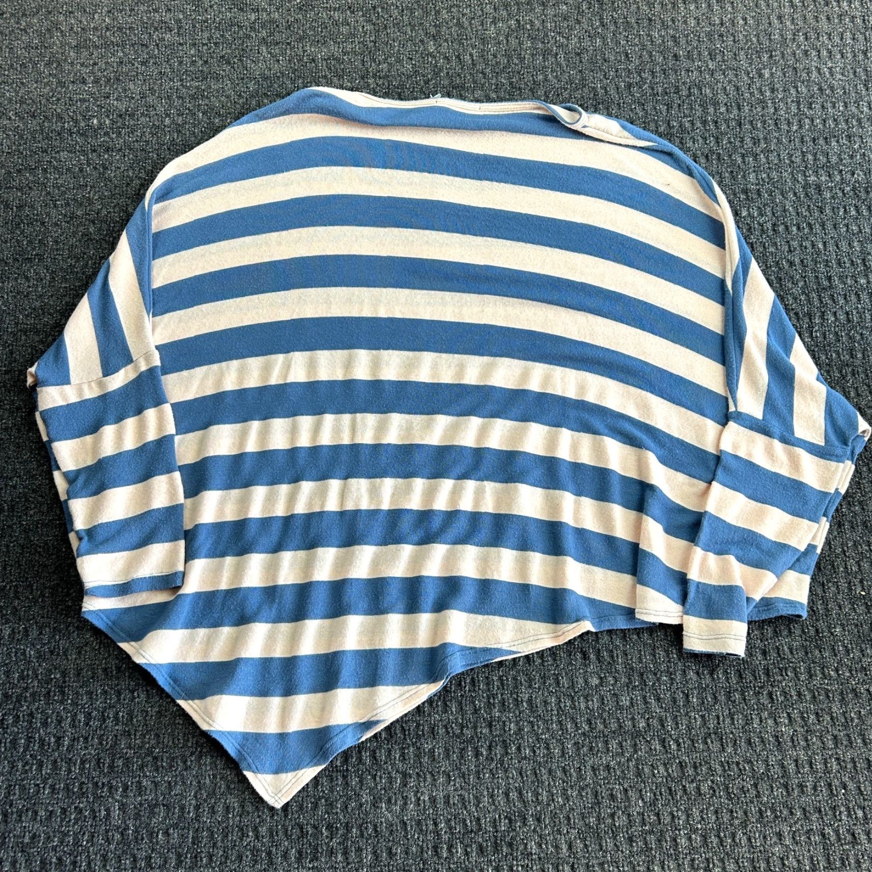 Vintage STARKx Womens L Shirt Top Tunic Drop Shoulder Asymmetrical Striped Blouse Casual Beach Tunic NEW Size L / US 10 / IT 46 - 5 Thumbnail