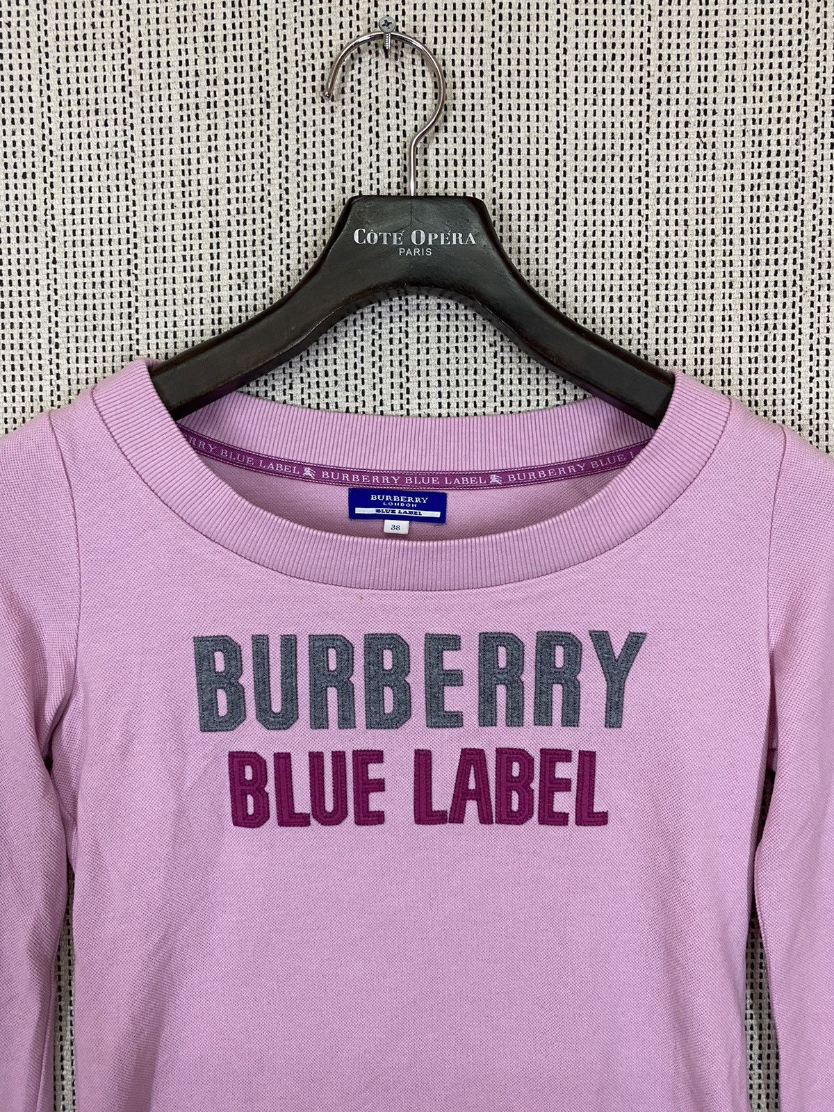 Burberry × Designer × Vintage Vintage burberry blue label spellout sweater very rare Size S / US 4 / IT 40 - 7 Thumbnail