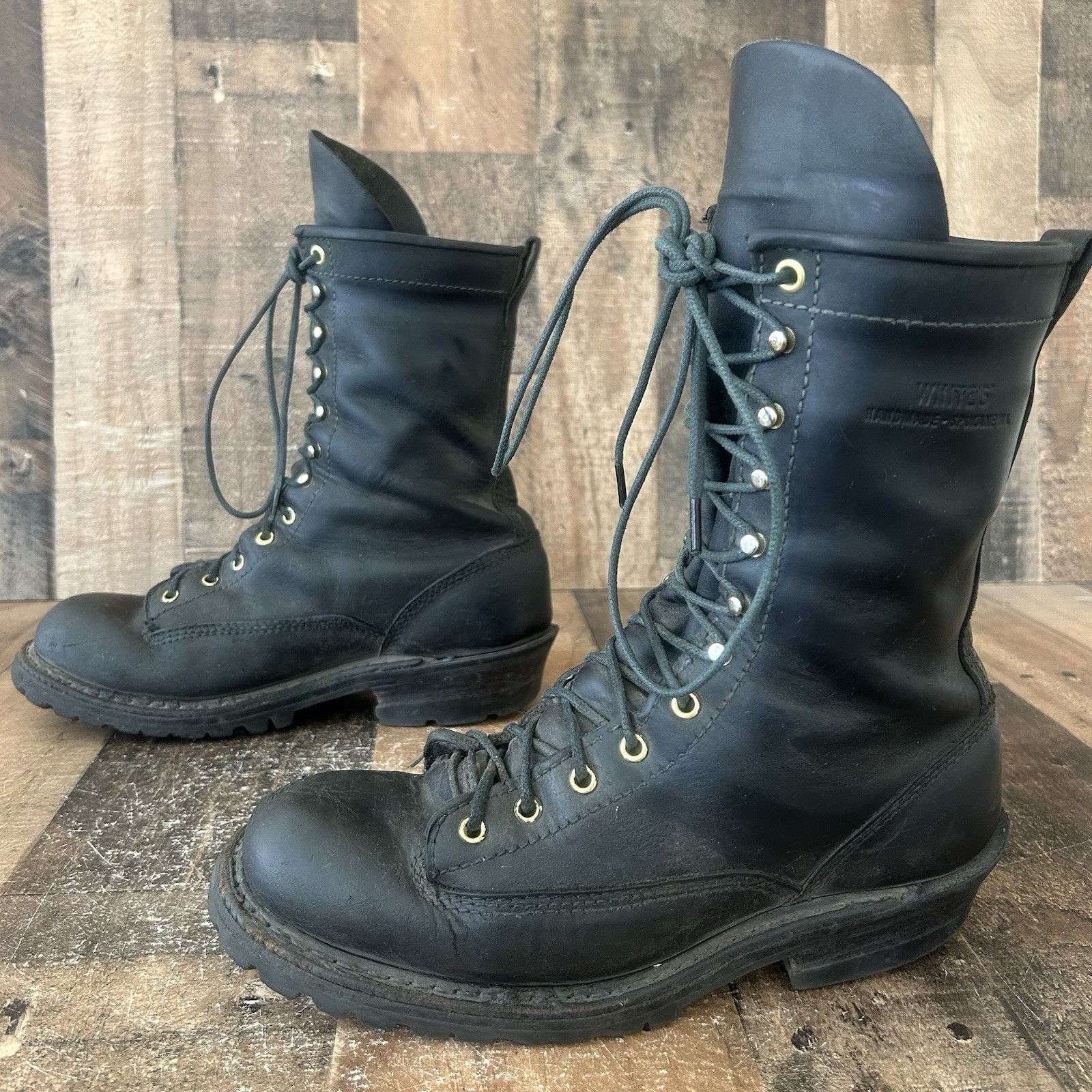 White's Boots Whites H7809 Logger Packer Plain Toe Work Boots Mens 9 D Size US 9 / EU 42 - 1 Thumbnail