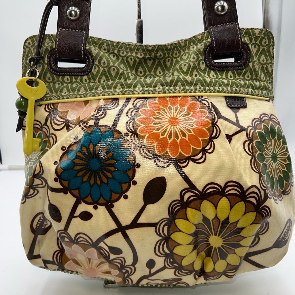 Fossil Fossil Keyper Coated Canvas Floral Print With Key and Ball tags Size ONE SIZE - 2 Thumbnail