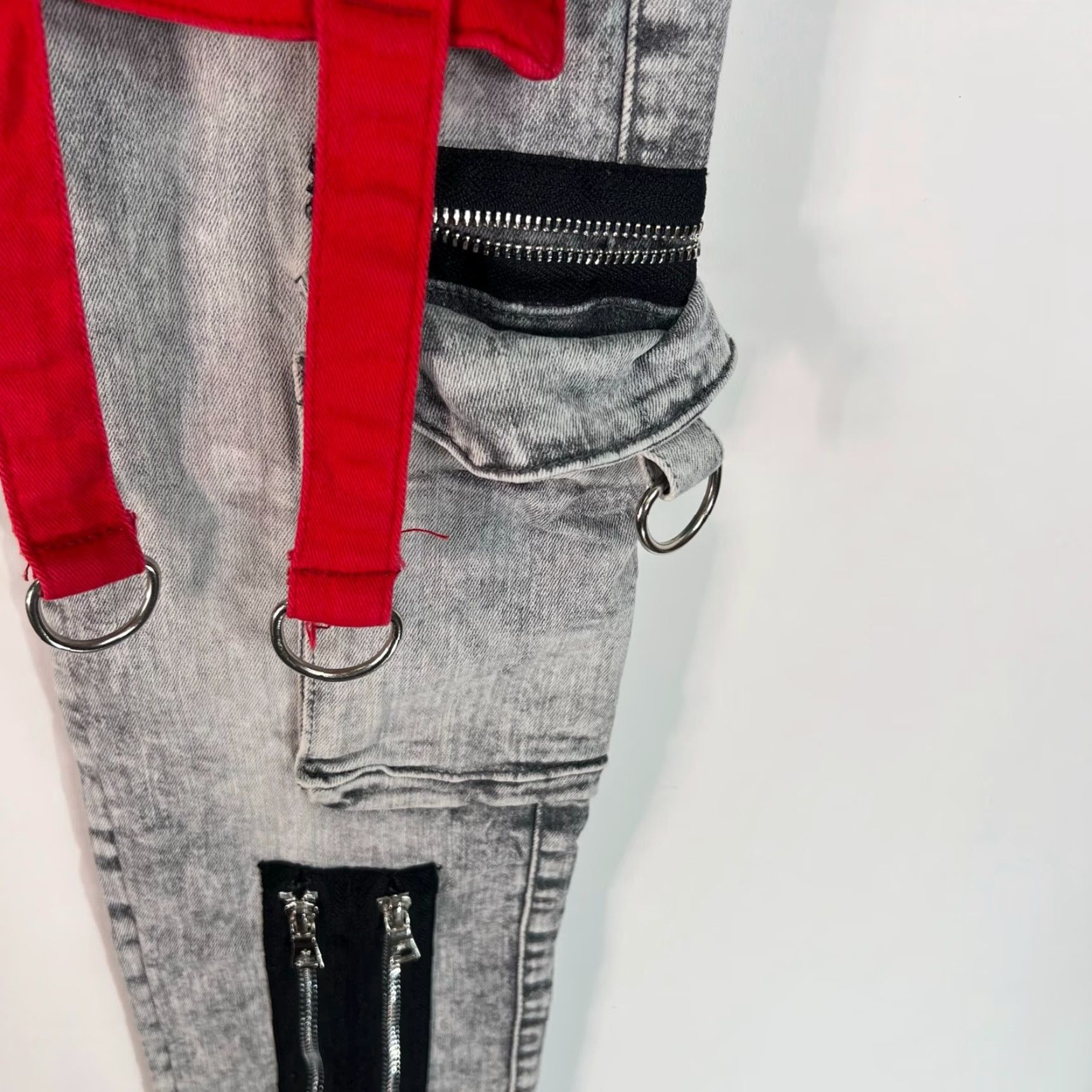 Denime VINTAGE Focus Jeans Cargo Denim Mens Size 32 Gray Acid Wash Skinny 32X34 City Style Mens Size US 32 / EU 48 - 5 Thumbnail