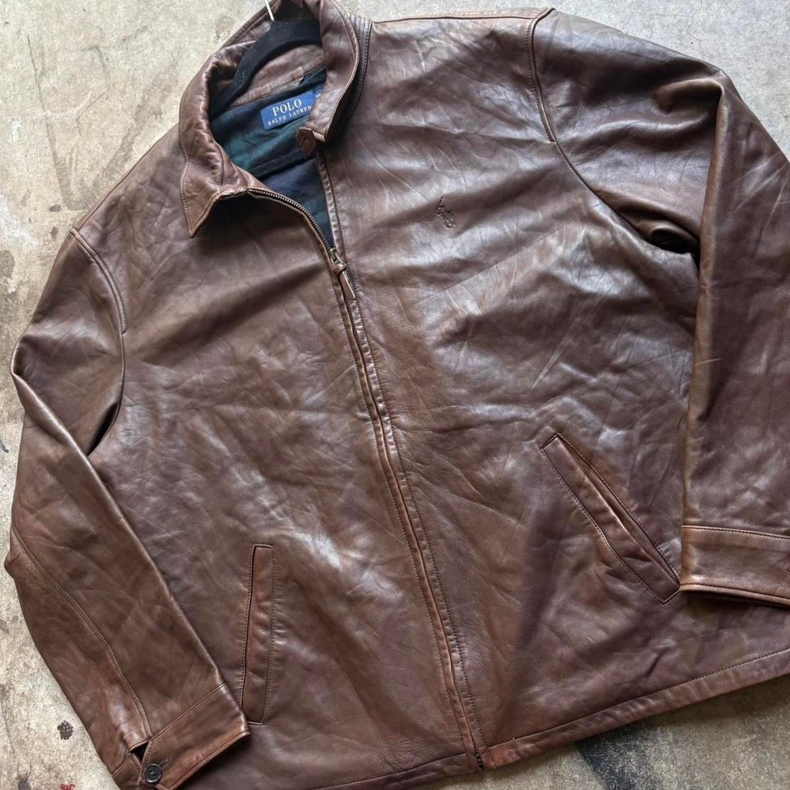 Polo Ralph Lauren Vintage polo ralph lauren brown lamb’s leather jacket plaid Size US XXL / EU 58 / 5 - 2 Thumbnail