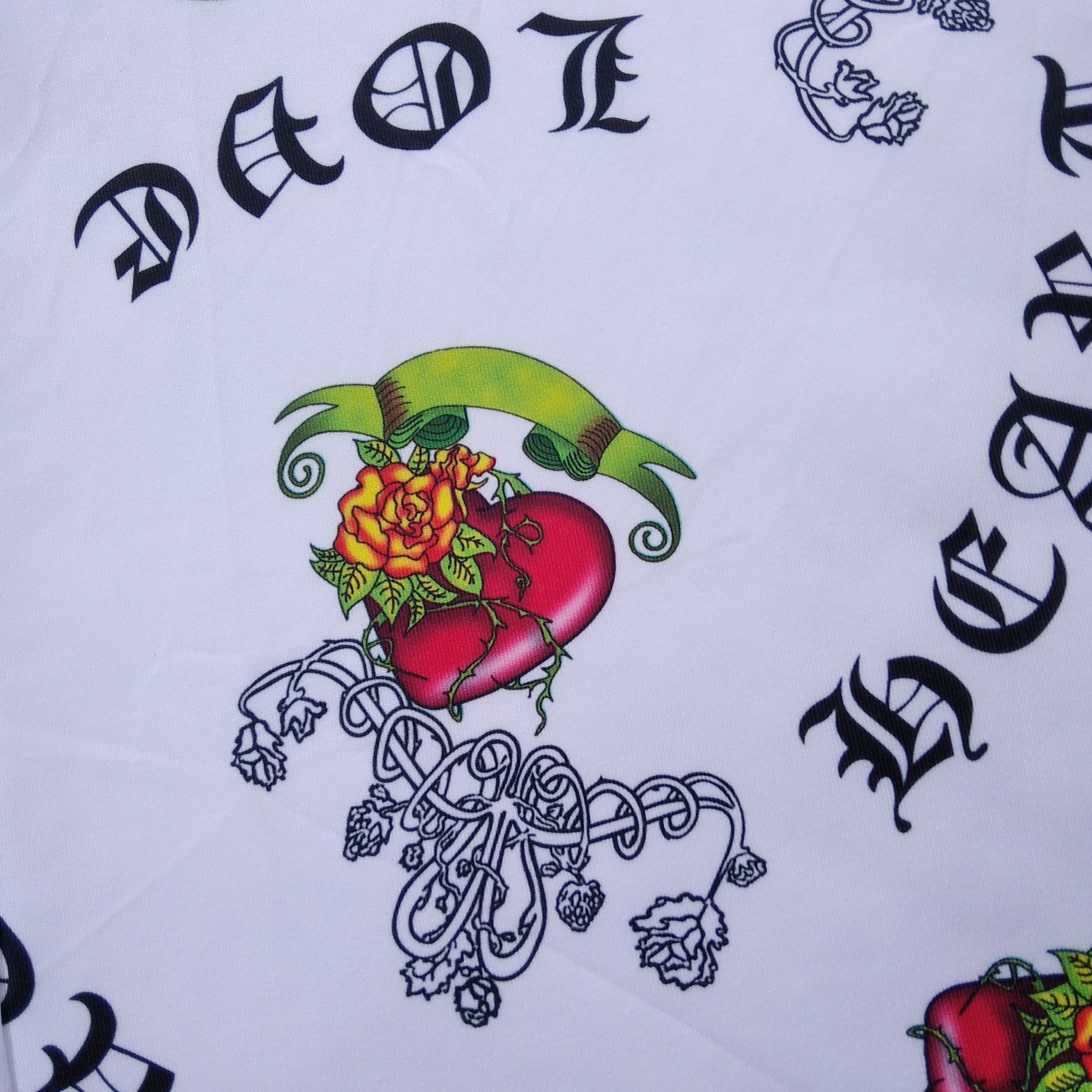 If Six Was Nine Vintage y2k MIKANO "LOVE HEART" Tattoo Stretch Flare Legging Size US 26 / EU 42 - 5 Thumbnail