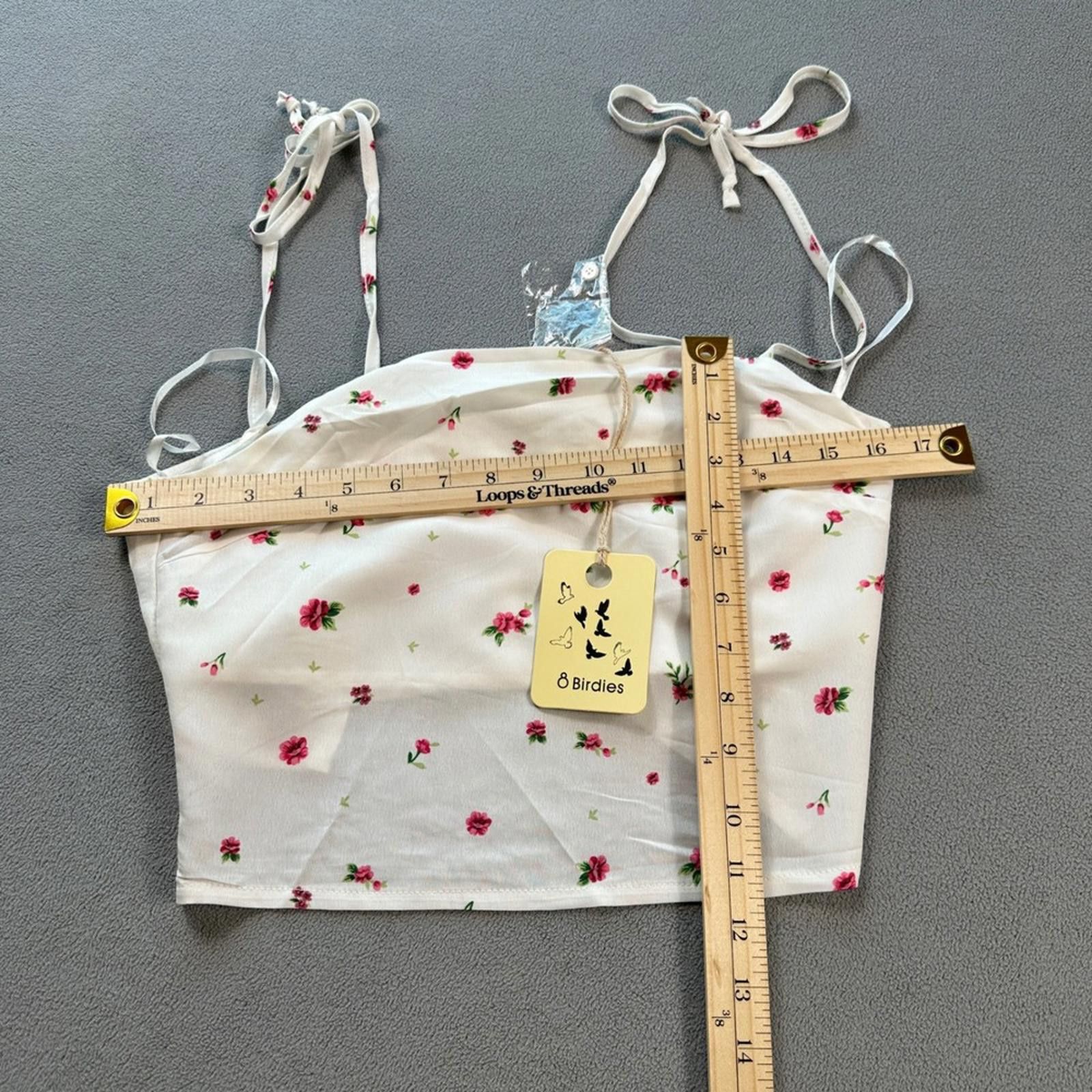 Other NWT 8 Birdies Australia Floral Crop Cami Tie Strap Womens M Size M / US 6-8 / IT 42-44 - 2 Thumbnail
