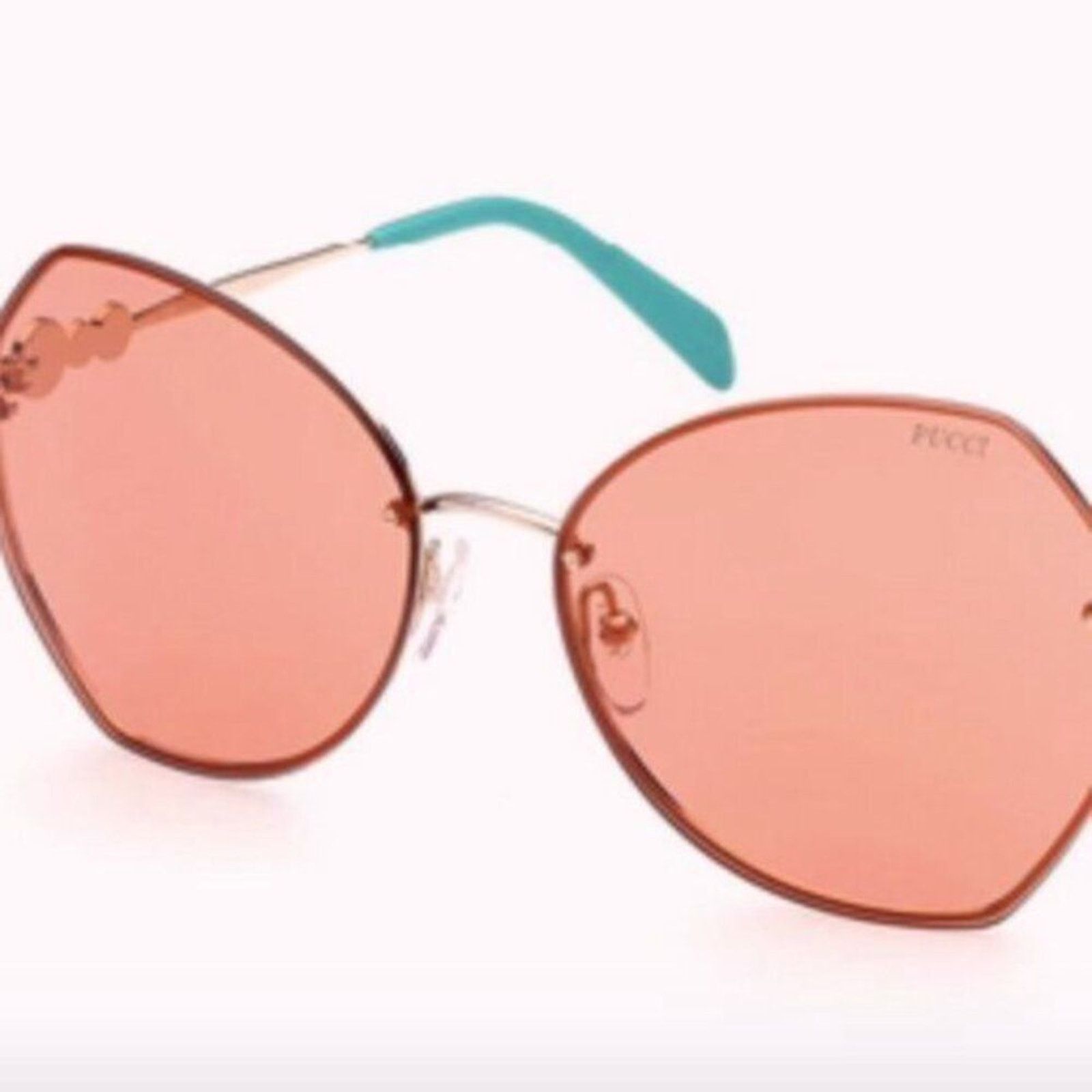 Emilio Pucci Emilio Pucci 61mm Square Sunglasses Shiny Rose Gold Size ONE SIZE - 2 Thumbnail