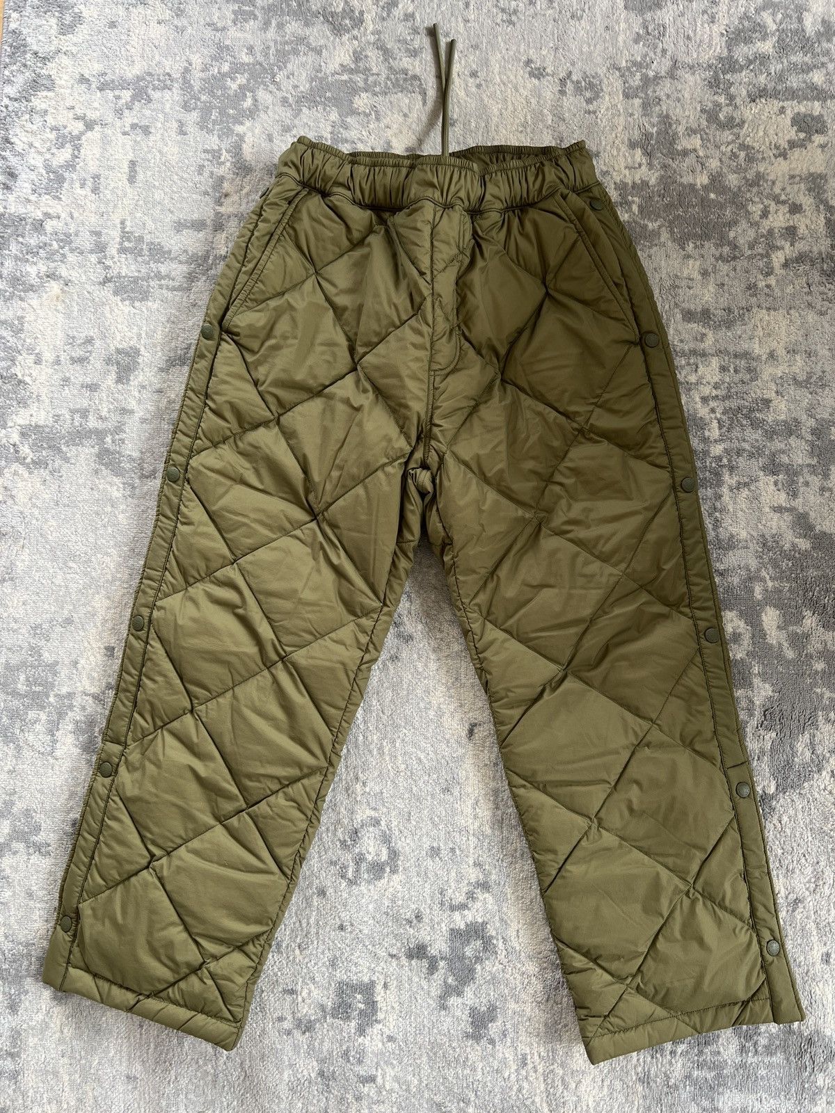 image of Aime Leon Dore Woolrich Quilted Pants in Green, Men's (Size 34)