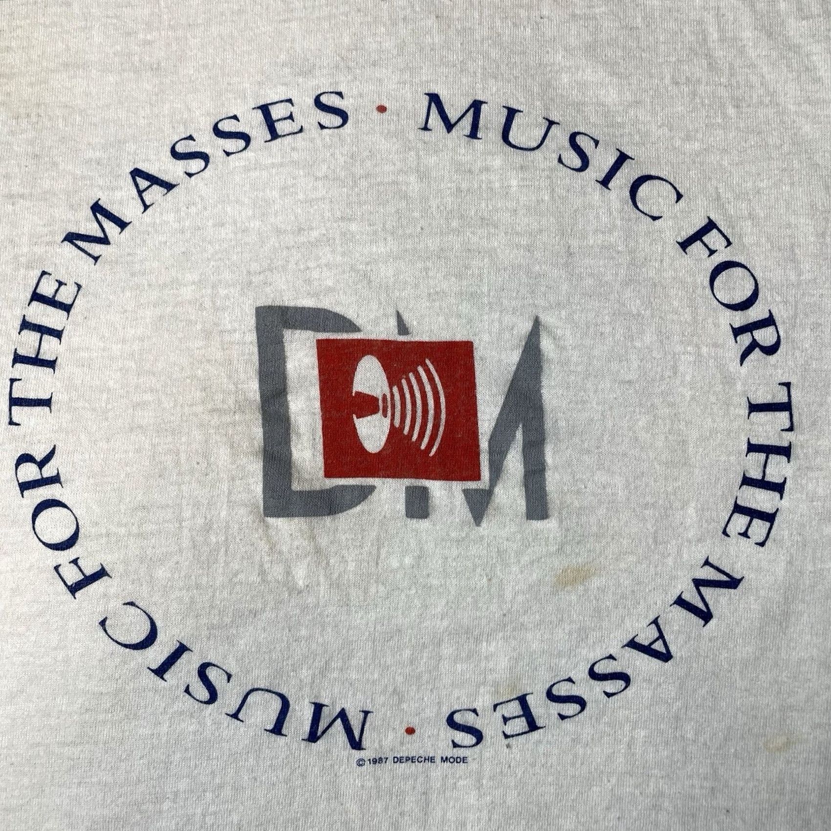 Vintage VINTAGE Depeche Mode Music For The Masses Concert Tour Tank Top 1987-88 Sz L Shirt Unisex Adults White 80s Band Tour Conf﻿erence Size US L / EU 52-54 / 3 - 2 Thumbnail