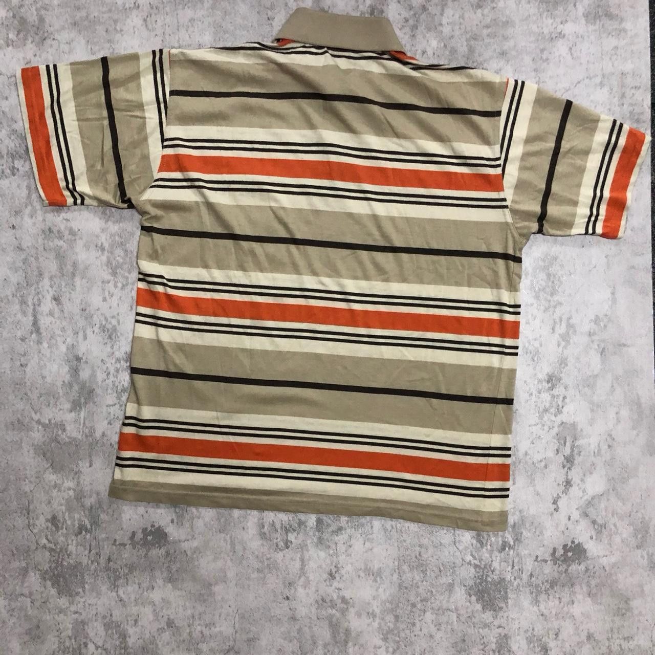 Paul & Shark Paul & Shark cream and orange striped polo shirt #retro Size US XL / EU 56 / 4 - 4 Thumbnail