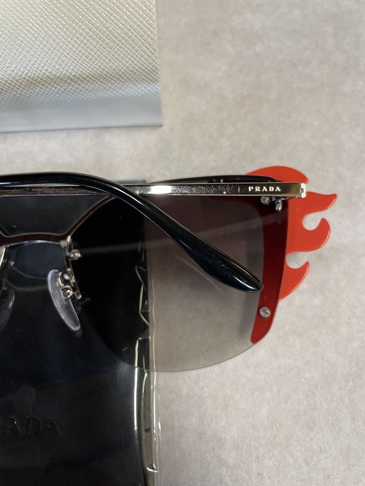 Prada PR59V864 -YZ Flame Catwalk Oversize Cat Eye Sunglasses