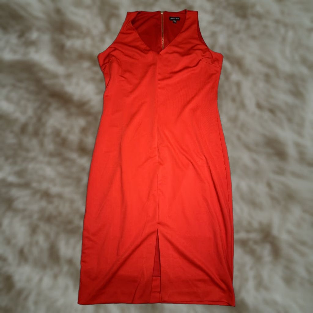 Vintage The Limited V-Neck Sleeveless Bodycon Dress Red Orange L NWT Cocktail Party/Events Womens Size L / US 10 / IT 46 - 1 Thumbnail