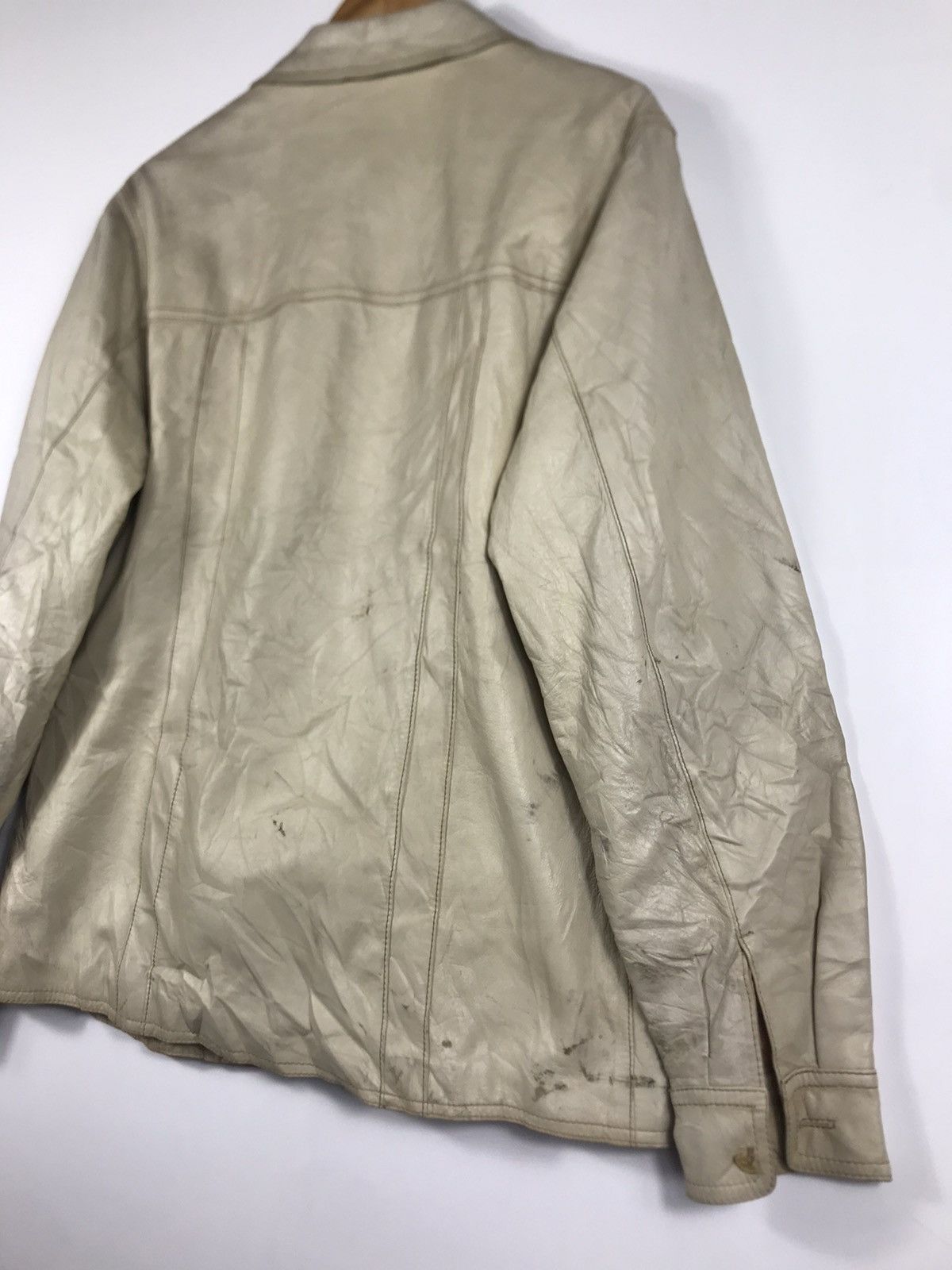 Burberry × Vintage ⚡️Vintage Burberry Distressed Leather Shirt Jacket Size US M / EU 48-50 / 2 - 16 Thumbnail