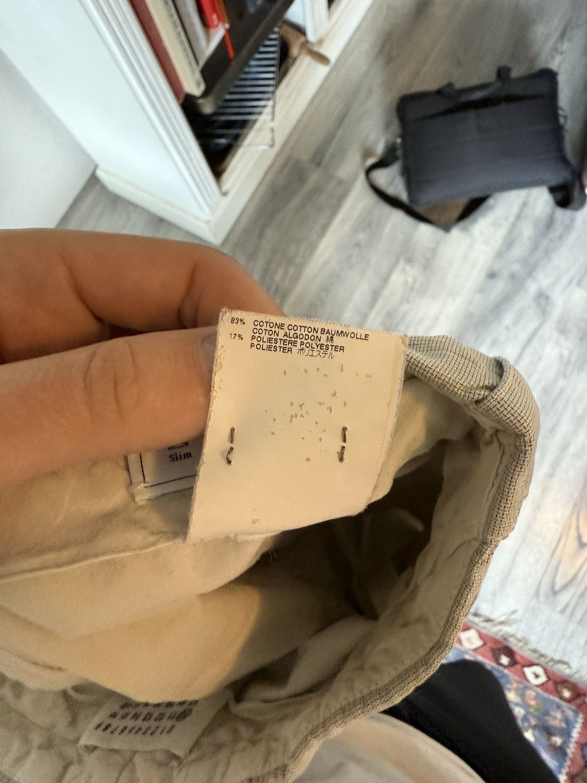 Maison Margiela Slim Fit Light Grey Cotton Trousers Size US 34 / EU 50 - 14 Thumbnail