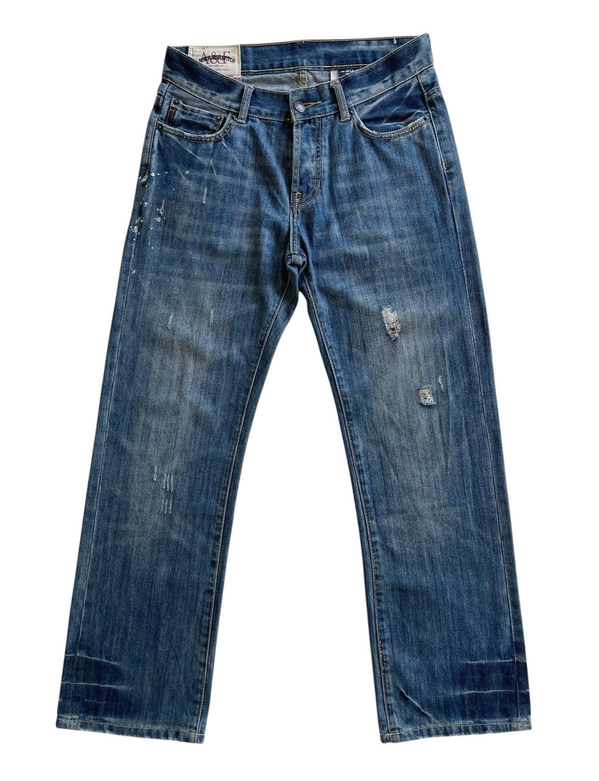 Abercrombie & Fitch Distressed Paint Splatters Denim Size US 30 / EU 46 - 1 Thumbnail