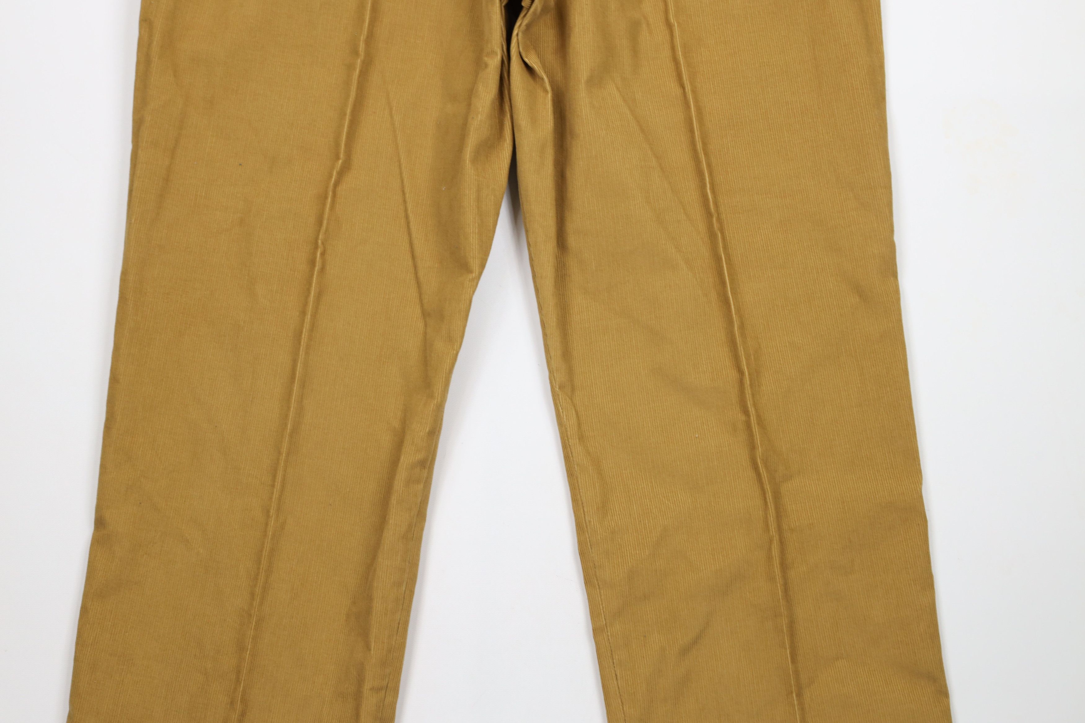 Lands' End × Vintage Vintage 90s Lands End Wide Leg Corduroy Chino Pants Beige Size US 40 / EU 56 - 9 Thumbnail