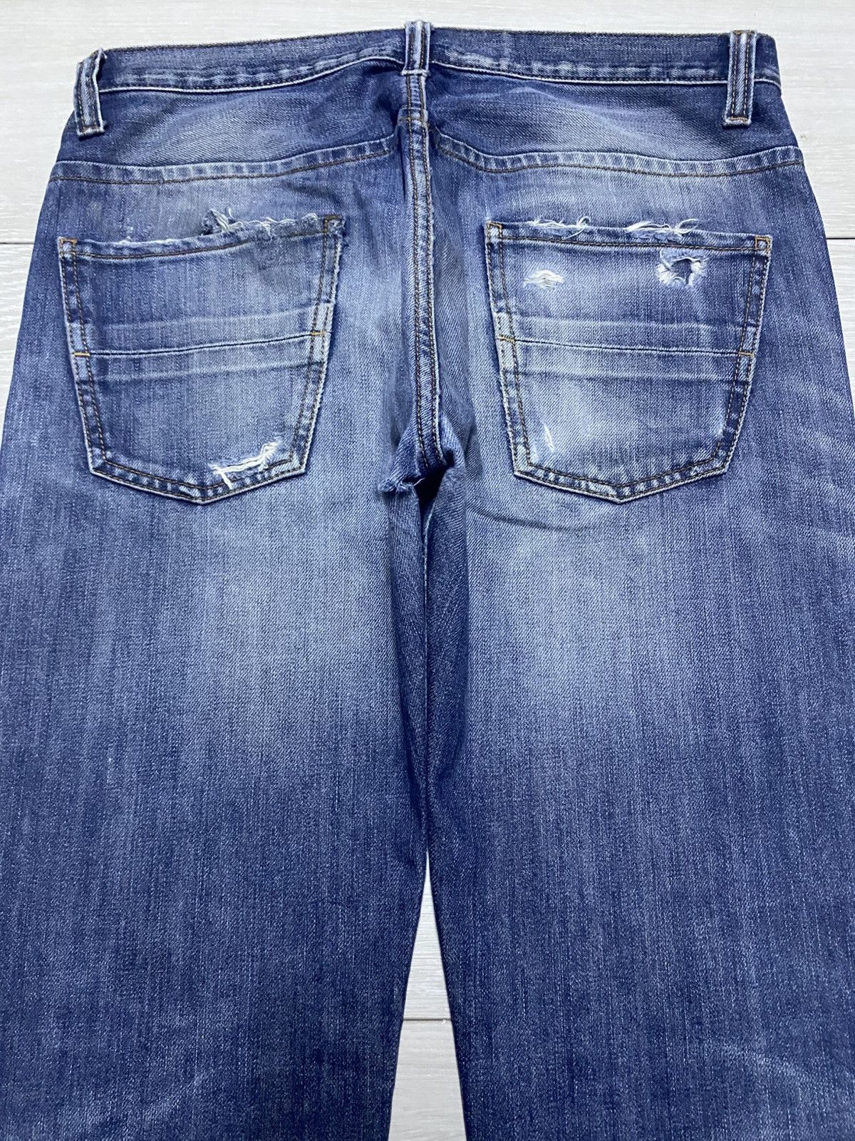 Ring Milano Vintage Ring Milano Blue Wash Distressed Skinny Jeans Size US 31 - 4 Thumbnail