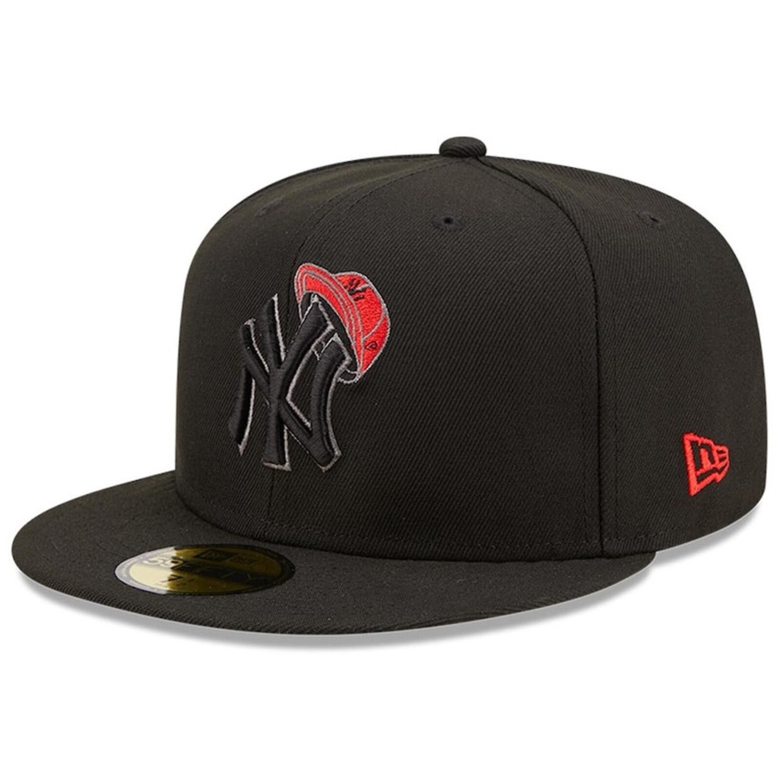 New Era New Era New York Yankees Black Side Patch 59FIFTY 7 1/2 Size ONE SIZE - 3 Thumbnail