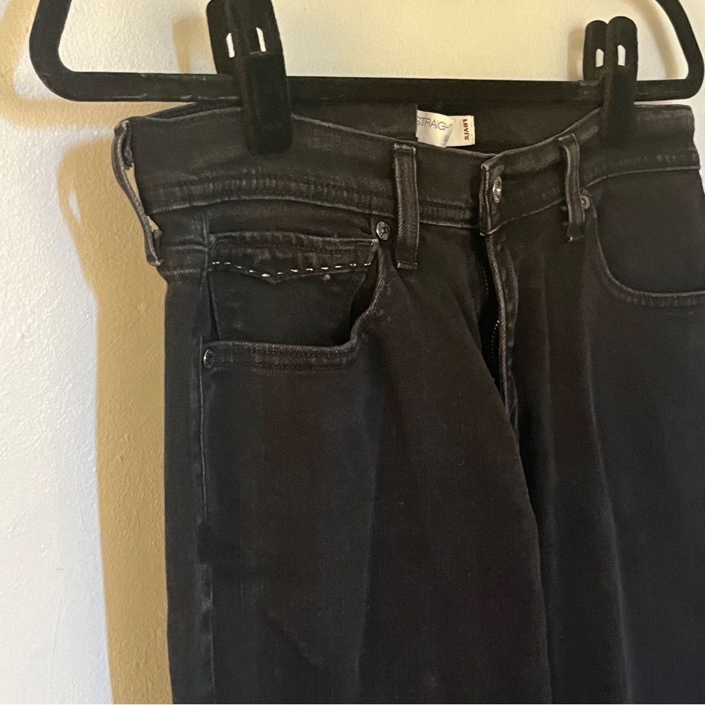Levi's Levi’s Classic Straight Leg Fit 505 Denim Jeans Black Size 8 Size 28" / US 6 / IT 42 - 3 Thumbnail