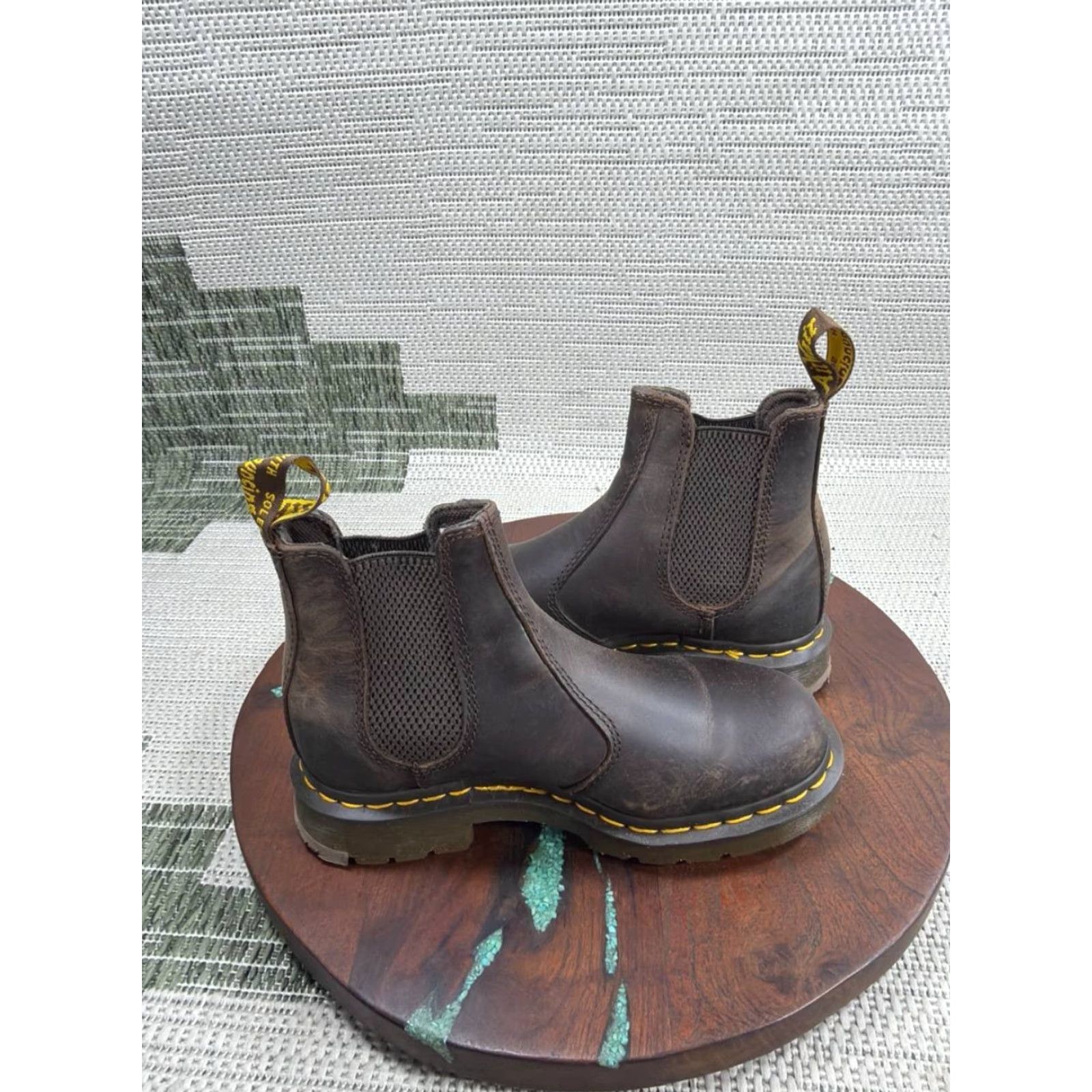 Dr. Martens Dr Martens Chelsea Boot Womens Size 5 US 2976 Slip Resistant Soft Toe Brown Leather Work Chelsea Boot Womens 5 US Slip Resistant Goodyear 2976- Brown Size US 5 / IT 35 - 4 Thumbnail