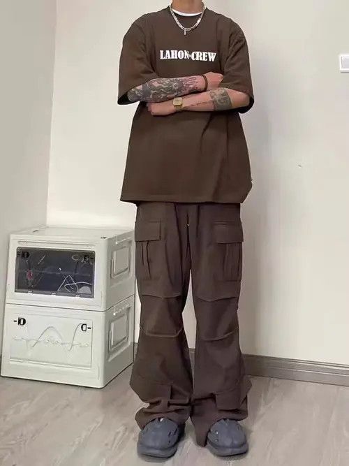 Designer × Japanese Brand × Vintage baggy skate hiphop flared cargo pants Size US 32 / EU 48 - 1 Thumbnail