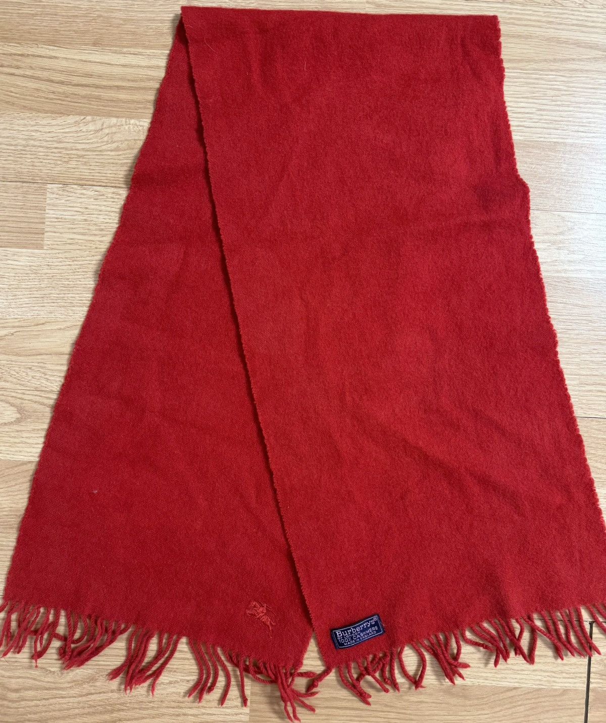 Burberry Burberry’s Burberry vintage cashmere red scarf scarves Size ONE SIZE - 4 Thumbnail