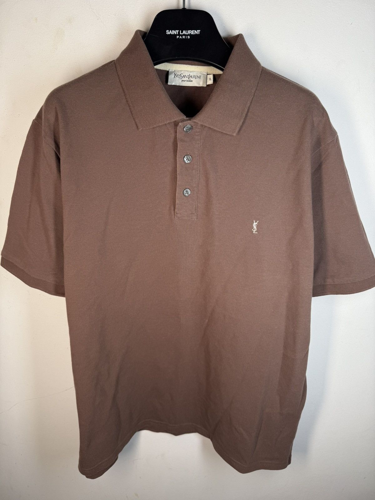 Yves Saint Laurent Brown YSL Polo Soft YSL Shirt YSL Tee Size US XL / EU 56 / 4 - 2 Thumbnail