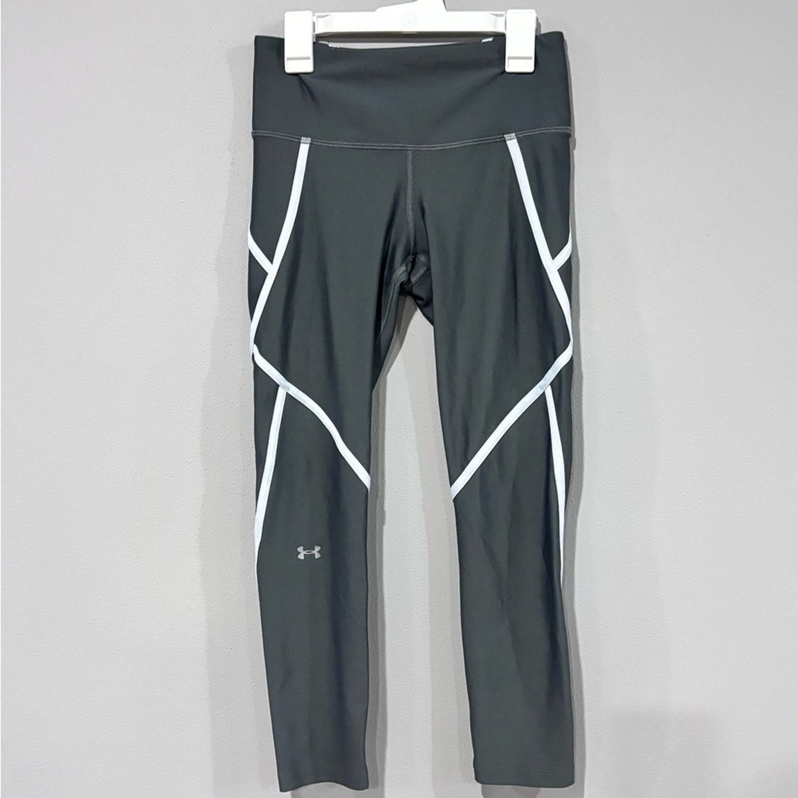 Under Armour Under Armour Charcoal Leggings with White Trim Size Small Size 28" / US 6 / IT 42 - 4 Thumbnail