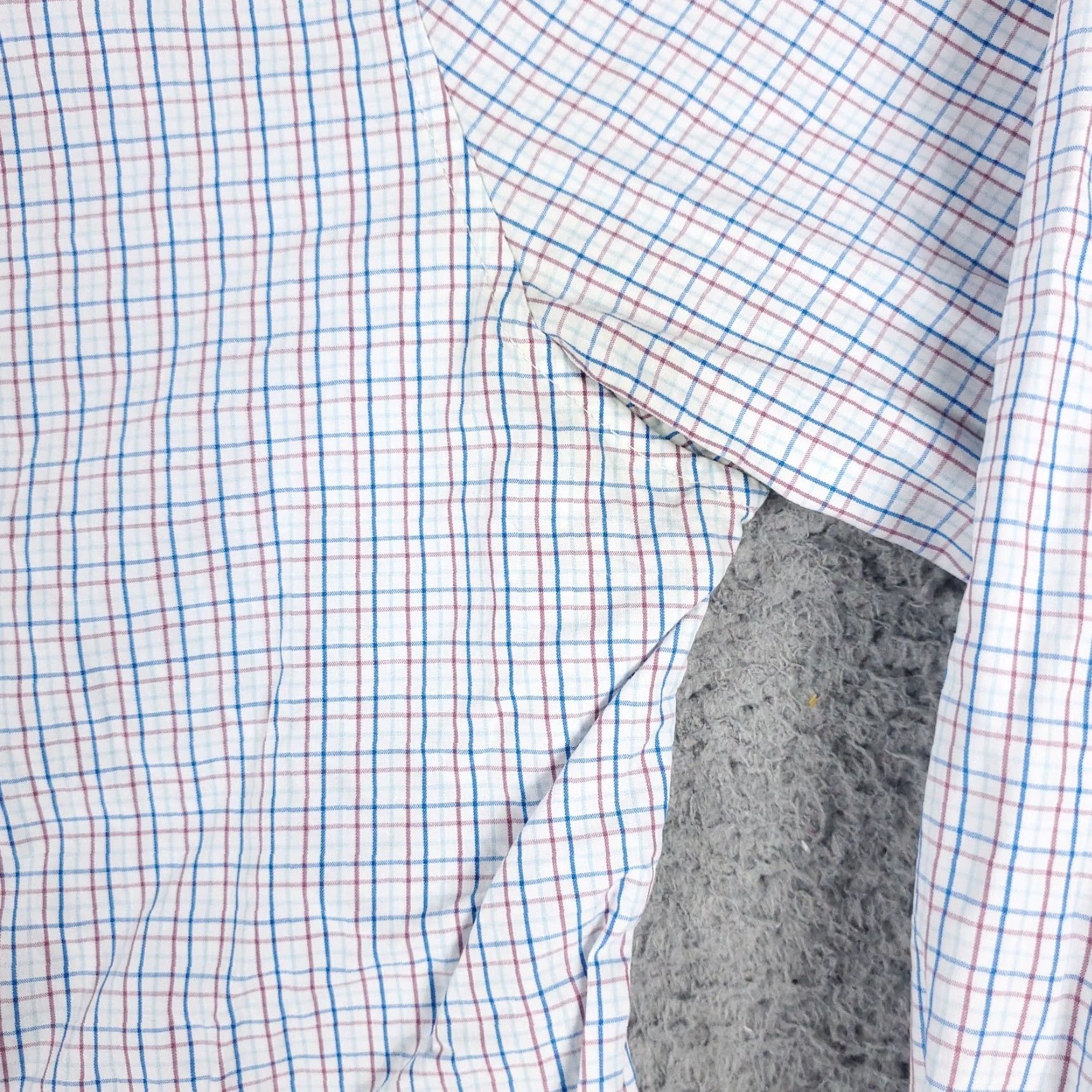 Original Penguin Original Penguin Dress Shirt Mens 15 Blue Red Check Long Sleeve Button-Up Size 40R - 4 Thumbnail