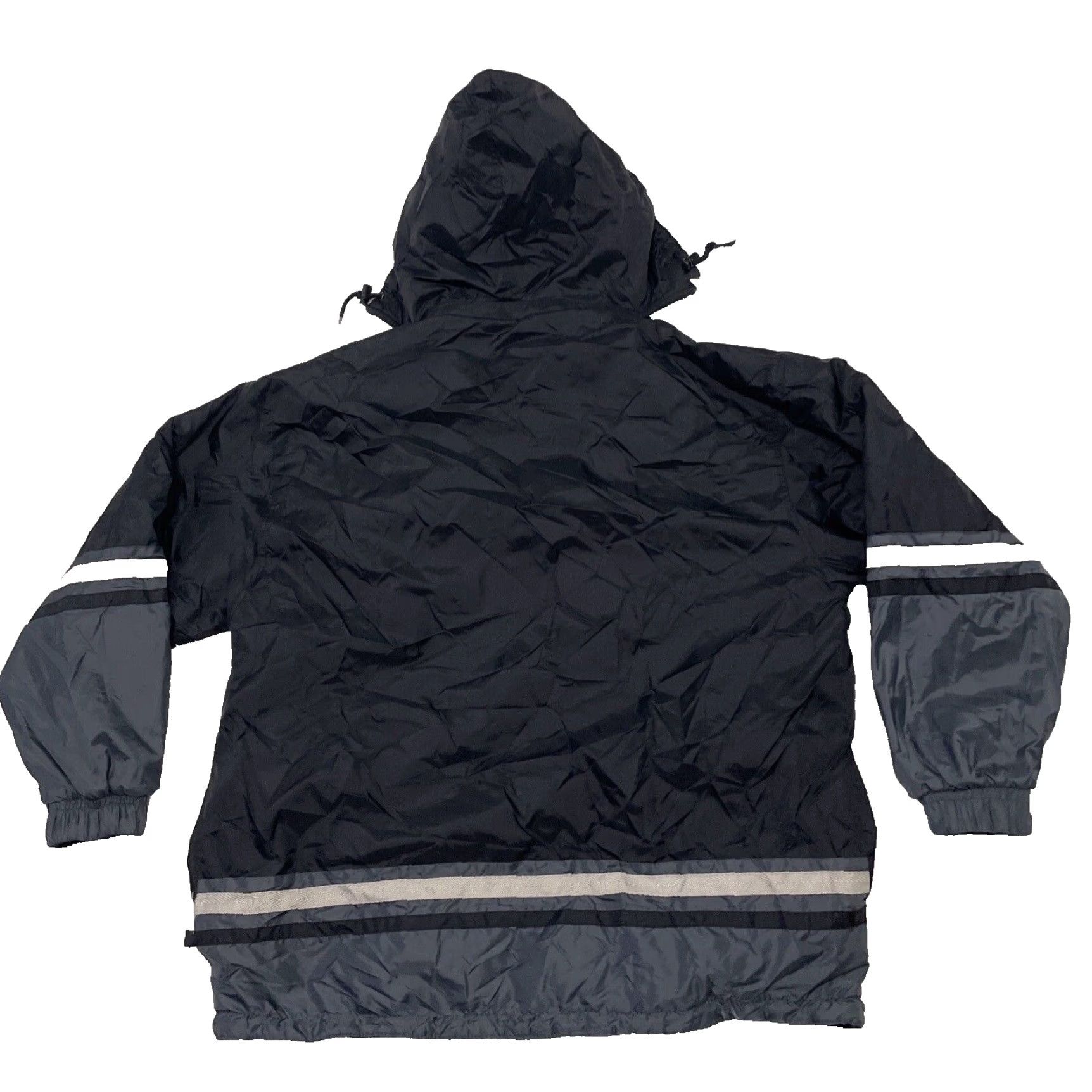 Vintage VINTAGE XNT Jacket Men L Zip Hood Black Geometric Cut Sew Fleece Lined Ski Anorak Nylon Softshell Insulated Regular Size XNT Mens Size US L / EU 52-54 / 3 - 2 Thumbnail