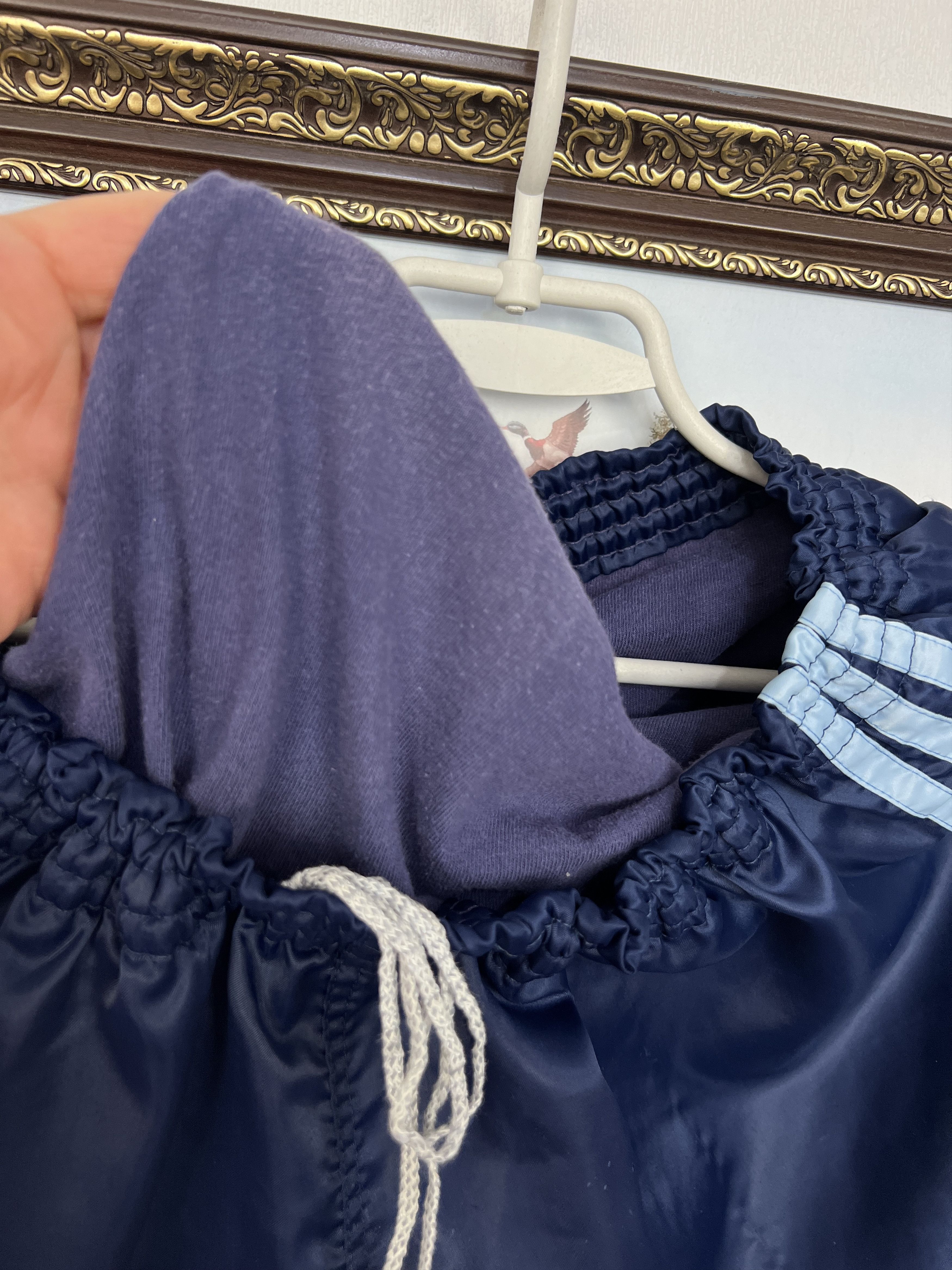 Adidas Vintage 90's Adidas West Germany Blue Nylon Shorts Size US 32 / EU 48 - 7 Thumbnail