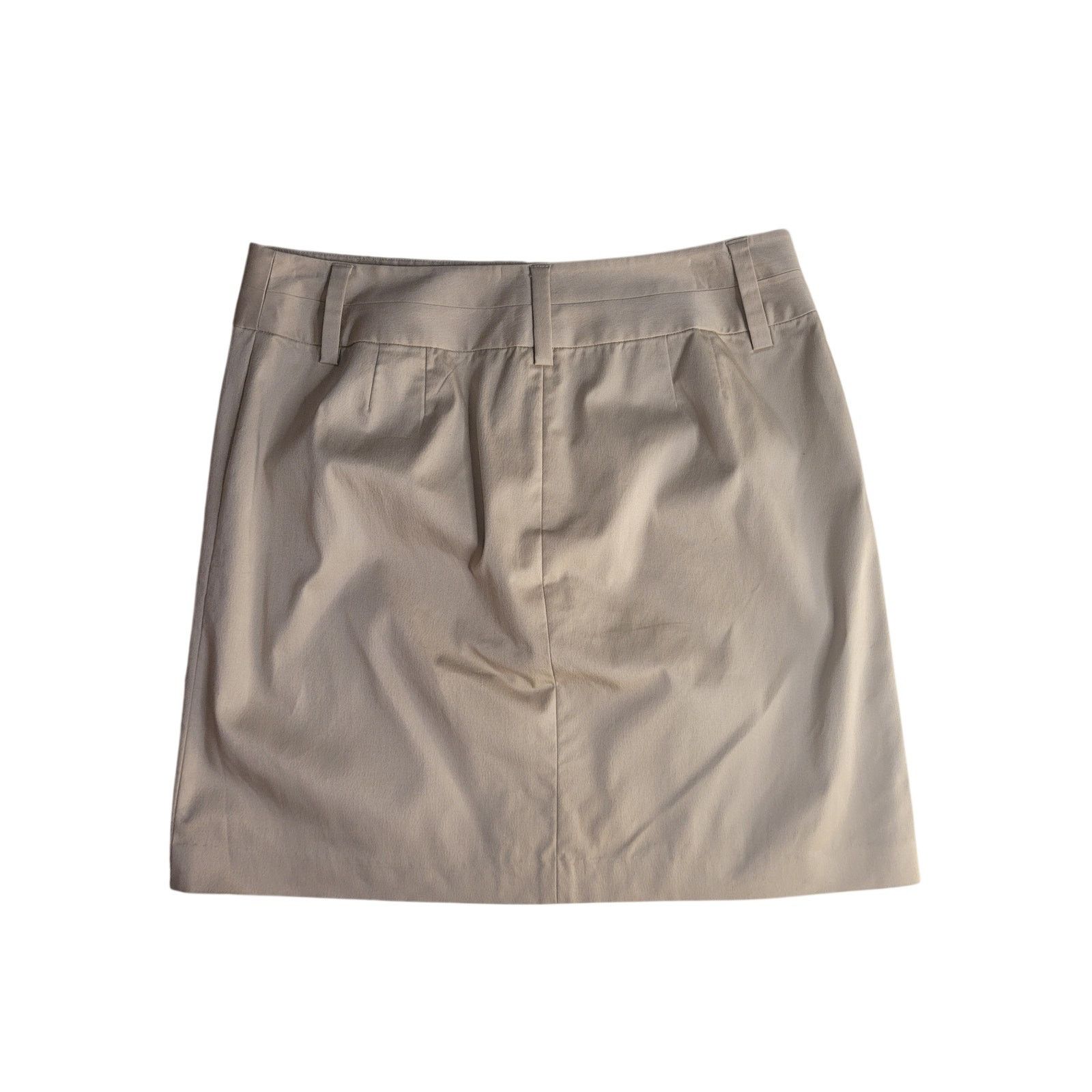 Ann Taylor Ann Taylor Tan Skirt Chino Style Faux Pocket Beltloops Sz 10 Size 32" / US 10 / IT 46 - 5 Thumbnail